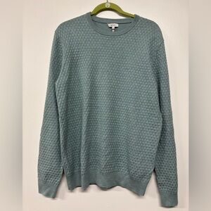 Reiss Textured Crewneck Sweater in Sage Green